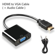 HDMI Ke Kabel VGA, Digital Ke Analog Audio Converter, HDMI Converter Adapter Video Kabel untuk PC Laptop PS3 TV BOX (+ Kabel Audio)