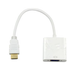 HDMI Ke VGA Converter Male To Female HD Video Kabel Adaptor 1080 P PC DVD HD TV (putih) -Intl