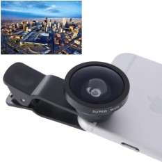 Dia-22 Universal Super Lebar 0.4X Lensa dengan Klip, untuk iPhone, Galaksi, Sony, Lenovo, HTC, Huawei, Google, LG, Xiaomi dan Ponsel Pintar Lain (Hitam)-Internasional
