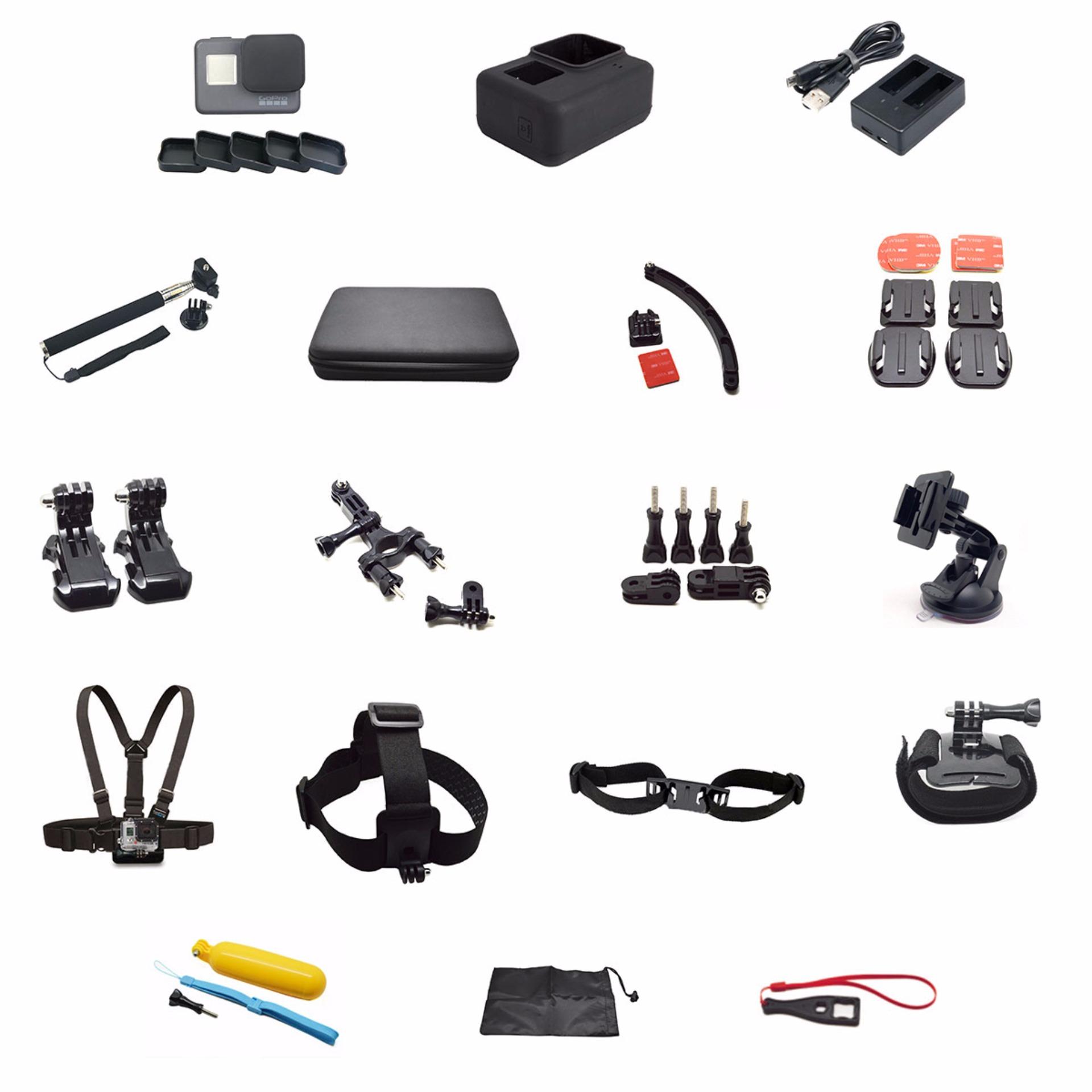 Headband Tali Dada Kit Set Penutup Lensa Strap Helm Mount Sports untuk Go PRO 5 Go Pro Hero 5 Action Sport Camera Aksesoris Kit