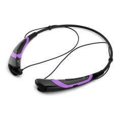 Headphone Bluetooth Nirkabel Baru Headset Stereo Olahraga untuk iPhone Samsung Ponsel LG Xiaomi Fashion Earbuds (Ungu) - intl