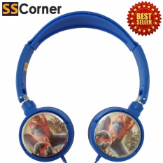 Headphone Multimedia Karakter Super Hero Spider Super Bass , KT3155 - Biru