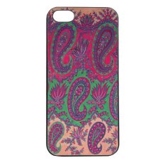 Heavencase Batik Paisley Pattern Rubber/Soft Case for Iphone 5 & 5s Case BLACK