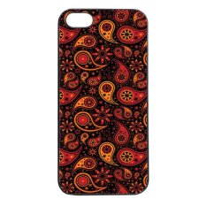 Heavencase Batik Paisley Pattern Rubber/Soft Case for Iphone 5 & 5s Case BLACK