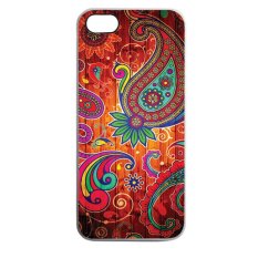 Heavencase Batik Paisley Pattern Rubber/Soft Case for Iphone 5 & 5s Case WHITE