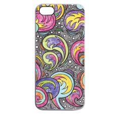 Heavencase Batik Paisley Pattern Rubber/Soft Case for Iphone 5 & 5s Case WHITE