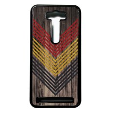 Heavencase Case Casing for Asus Zenfone 2 Laser Ze500kg Case Hardcase Motif Batik Kayu Chevron 12 - Hitam