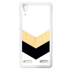 Heavencase Case Casing Lenovo A6000 and A6000 Plus Hardcase Batik Kayu Chevron 34 - Putih