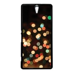Heavencase Case Casing Sony Xperia C5 Ultra Or C5 Ultra Dual Hard Case Motif Batik Kayu Bokeh 03 - Hitam
