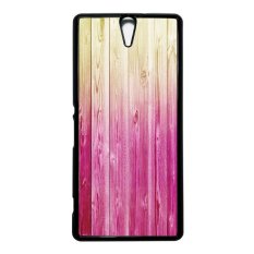 Heavencase Case Casing Sony Xperia C5 Ultra Or C5 Ultra Dual Hard Case Motif Batik Kayu Bokeh 09 - Hitam