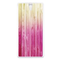 Heavencase Case Casing Sony Xperia C5 Ultra Or C5 Ultra Dual Hard Case Motif Batik Kayu Bokeh 09 - Putih
