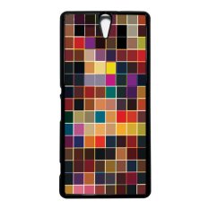 Heavencase Case Casing Sony Xperia C5 Ultra Or C5 Ultra Dual Hard Case Motif Batik Kayu Bokeh 13 - Hitam