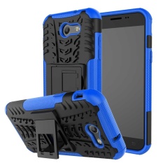 Heavy Duty Armor Stand Pelindung 2 In 1 Double Warna ShockProof Cover Case untuk Samsung Galaxy