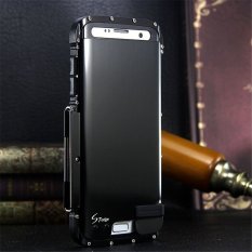 Heavy Full Body Armor Hybrid Defender Aluminium Metal Protective Case Cover untuk Samsung Galaxy S7 Edge (Hitam) -Intl
