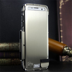 Heavy Full Body Armor Hybrid Defender Aluminium Metal Protective Case Cover untuk Samsung Galaxy S7 Edge (Silver) -Intl