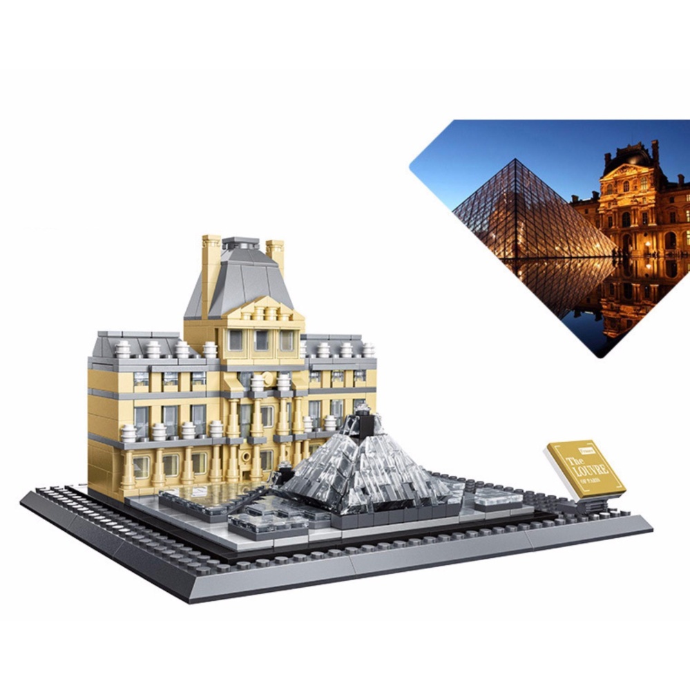 Hebat Dunia Arsitektur Bangunan Mainan Blok Batu Bata Set City Bangunan Kit Perakitan Mainan Bandung Photo: “-anak Model- LOUVRE dari PARIS-Intl