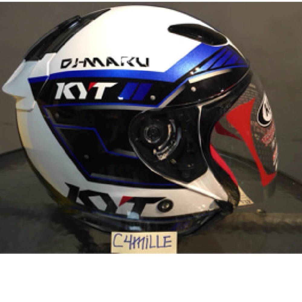 Helm KYT Dj Maru White Blue Original