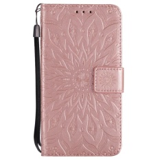 Hicase Anti Gores Pelindung Cover untuk Xiaomi Redmi Catatan 4X Bunga Matahari Gaya PU Kulit Flip Kickstand Dompet Case Rose Emas-Intl