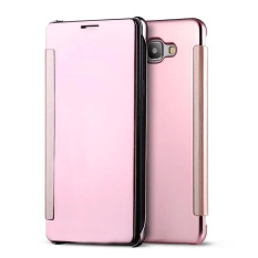 Hi Case Cermin Smart Jelas Casing Lipat Berjendela Cover untuk Samsung Galaxy C9 Pro (2016) Mawar Emas-Intl