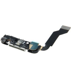 High Quality 4 In 1 Seluruh Konektor Dock untuk IPhone 4 S (Perbaikan MIC Berbicara, Tail CONNECTOR Charger Kabel Flex, Speaker Buzzer Perbaikan Parts Ring, Antena FLEX Kabel Pita), Putih