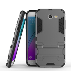 Tinggi Kualitas Armor 2 In 1 PC dan TPU Lembut Kantong Gas Stand Back Case Cover untuk Samsung Galaxy J3 Prime Case Grey-Intl