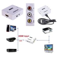 Tinggi Kualitas Merek Baru 1080 P Mini Komposit HDMI untuk Audio Video AV CVBS Konverter Adaptor untuk HDTV Putih