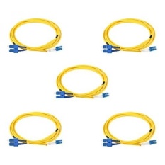 High quality ForTronix LC to LC LC to SC SC to SC Single/Duplex Fiber Optic Patch Cable 2.0mm LSZH 9/125 Single Mode Yellow 2M Length (LC to SC Duplex Fiber 2M 5/package)borana