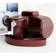High Quality Professional PU Leather Camera Bag Case For SamsungNX3000 20-50mm With Leather Shoulder Strap Camera Cover - intl