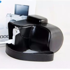Tinggi Kualitas Profesional PU Tas Kamera Kulit Kasus untuk SamsungNX3000 20-50mm dengan Leather Shoulder Strap Camera Cover -Intl