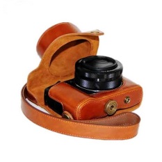 Kulit PU Berkualitas Tinggi Camera Case untuk Canon PowerShot G1X Mark II G1X2 G1X M2 G1X II G1X Kamera Digital (Brown) -Intl