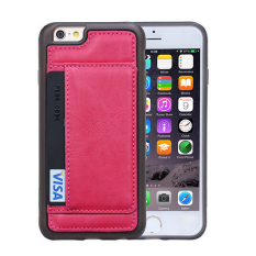 Kualitas Tinggi PU Kulit Cell Phone Case untuk Apple IPhone 6 Plus 5.5 Inch Ultra Tipis Pelindung Asli Kembali (rose)