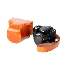 Tinggi Kualitas Kulit PU Paling Bagus Tas Penutup Tas dengan Shoulderstrap untuk Canon PowerShot SX500HS/SX510HS-Intl