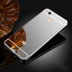 High Quanlity Mirror Metal Aluminum Case + Ultra Slim Acrylic Back Cover For Xiaomi Redmi 4X 5.0