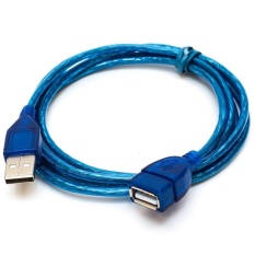 Kecepatan Tinggi 1 M/1.5 M/2 M/3 M Tembaga PVC Biru Transparan Pria untuk femaleam Ke AF USB 2.0 Kabel Ekstensi Kabel Extender untuk Buah Laptopdesktop Mouse Keyboard-Internasional