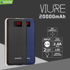 Hippo Power Bank Viure 20000MAH Simple Pack - Hitam