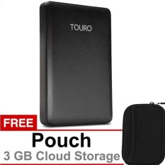 Hitachi Touro 1 TB - Hitam Usb 3.0 + Gratis Pouch + 3 GB Cloud Storage
