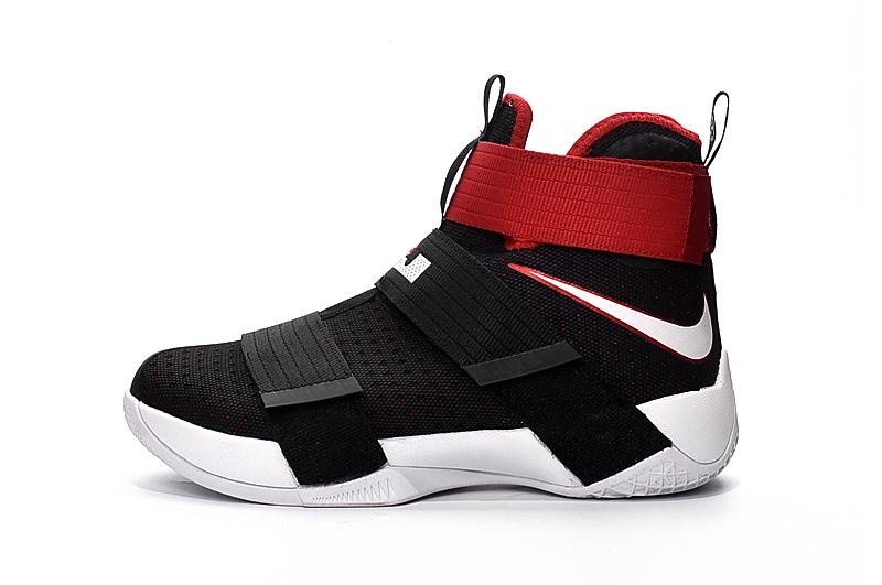 Hitam Ukuran 40 LeBron James Sneakers untuk Pria Lebron Soldier X 10 Sepatu Basket Resmi Top Kualitas Otentik-Intl