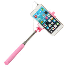 HKS Bisa Dijepret Sendiri Tripod Monopod Stick untuk Smartphone Pink