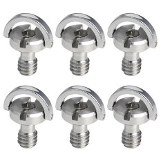 HKS MENGS® 6 Pcs 1/4?? D-ring Sekrup untuk Kamera Kepala Bola Tripod Monopod untuk Outdoor Cepat Release Plate
