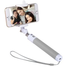 HKS Bluetooth Regang Mm X 80mm untuk Ponsel Monopod Kamera Selfile For Outerdoor With 270 Derajat (putih And Abu-abu)