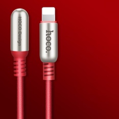 HOCO 200 Cm 2.4A Paduan Seng 90 Derajat Kabel USB untuk Apple Lightning IPhone IPad OTG Cepat Pengisian-Intl