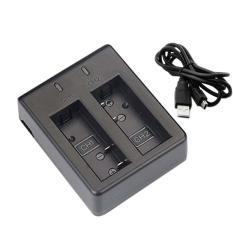 Hogakeji Dual Charger untuk SJ Cam SJ4000 WiFi SJ5000 SJ6000 SJ7000 Action Camera (Hitam)-Intl