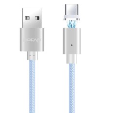 hogakeji Magnetic Type-C Cable, Nylon Braided 2A USB Charger Fast Charging And Data Sync With LED Indicator Light For Samsung S6 S7,HTC,LG - intl