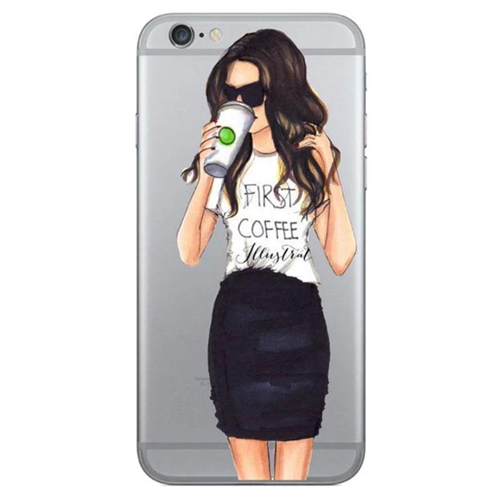 hogakeji TEEKAR® Printed Phone Cover Fashion Show Girls Colored TPU Case for Iphone5/5S/5SE/6/6S/6Plus/6SPlus/7/7Plus - intl hogakeji TEEKAR® Printed Phone Cover Fashion Show Girls Colored TPU Case for Iphone5/5S/5SE/6/6S/6Plus/6SPlus/7/7Plus - intl