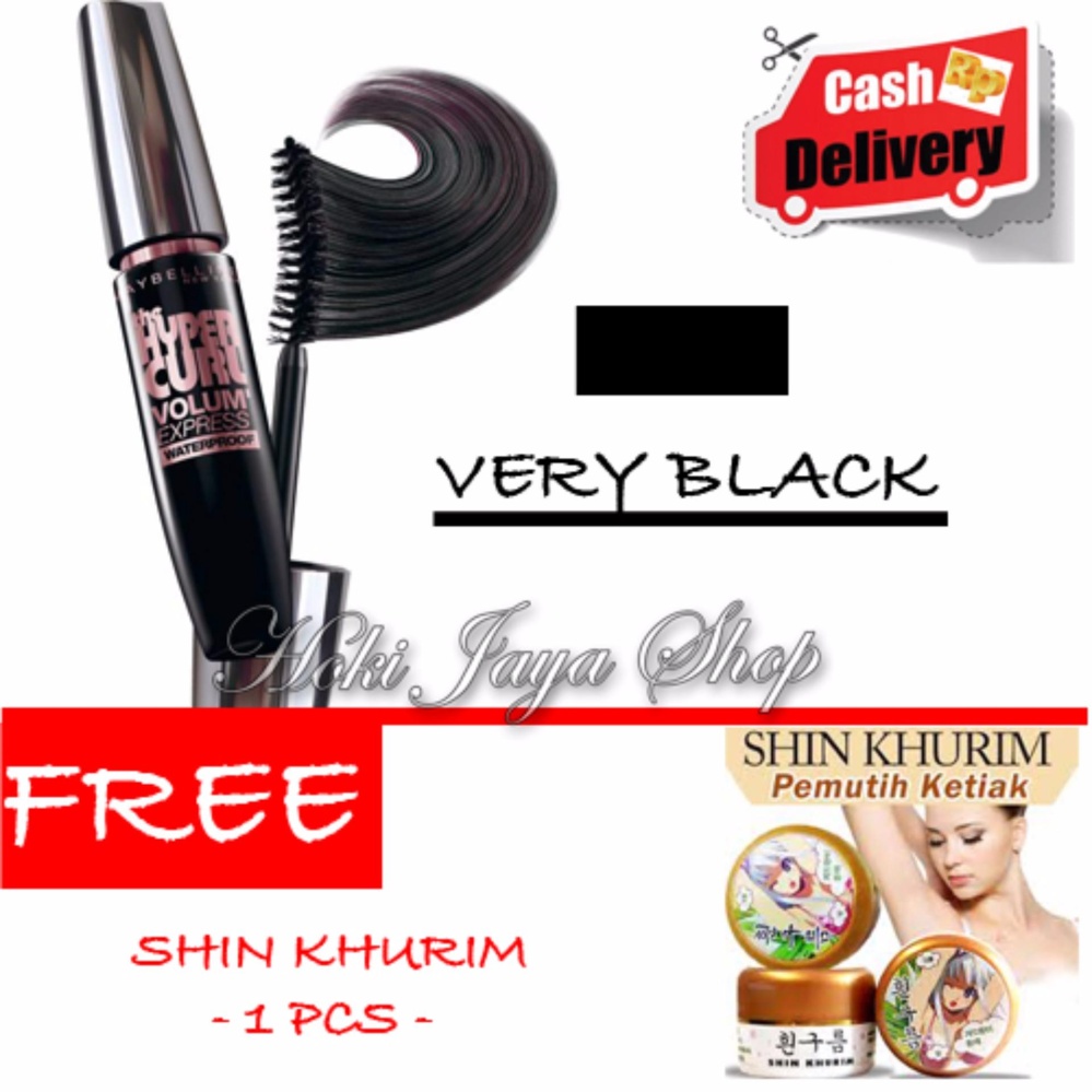 HOKI COD -  Mascara Waterproof - Maskara Hitam Quality Premium - 1 Pcs + Gratis Shin Khurim Pemutih Ketiak Dan Selangkangan - 1 Piece