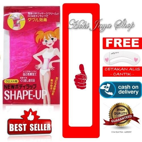 HOKI COD - Shape Up Perut - Plastik Sauna Pengecil Perut Seksi Premium - 1 Pcs + Gratis Cetak Alis Cantik - Premium