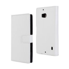 Holster Flip Stand Dompet Crazy Horse Kulit PU untuk Nokia Lumia 930 (Putih)-Intl