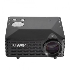 Rumah Media Theater Mini Portable HD 1080 P 3D Multimedia Proyektor LED Dukungan HDMI USB Hitam UK Plug-Intl