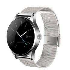 Panas Lemfo K88h Bluetooth Smart Watch Klasik Kesehatan Logam Smartwatch Heart Rate Monitor untuk Android ISO Ponsel Kamera Jarak Jauh Silver- INTL