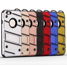 Hot PC + Bahan Silikon Lembut Shockproof Bagian Belakang untuk IPhone 6 4.7 CM Hitam-